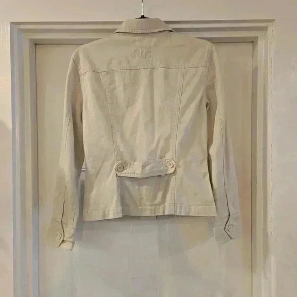 Calvin Klein Jeans Womens Jean Jacket Cream Tan Size Small - Picture 2 of 12